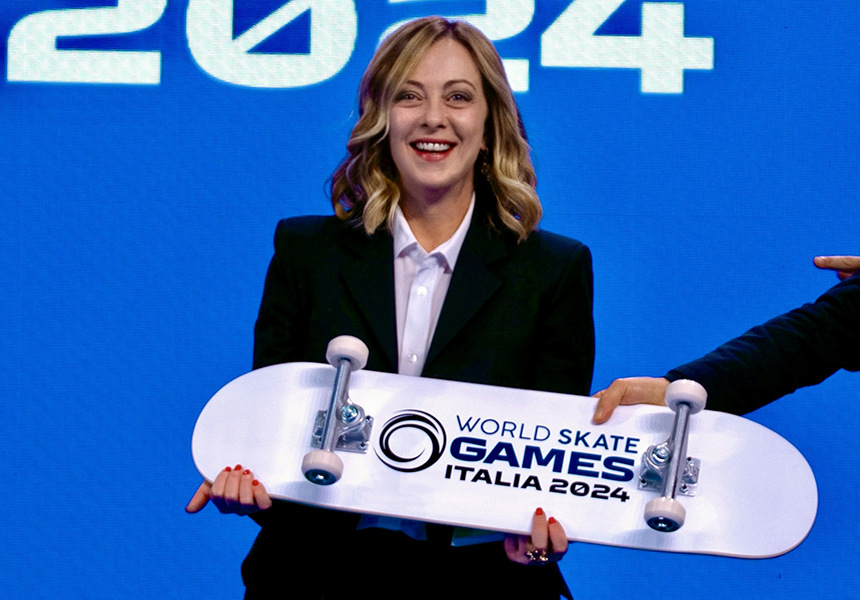 President Meloni attends presentation of World Skate Games Italia 2024