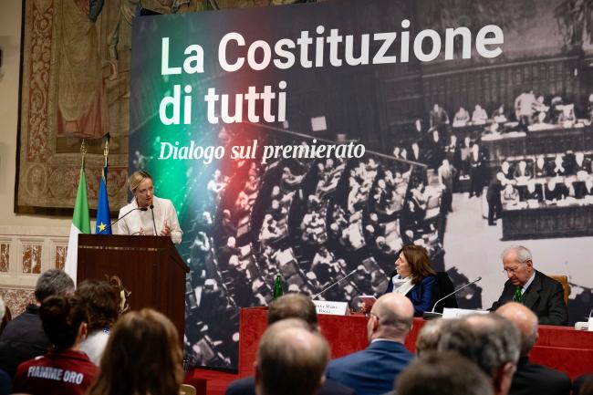 President Meloni speaks at ‘La Costituzione di tutti. Dialogo sul premierato’ conference