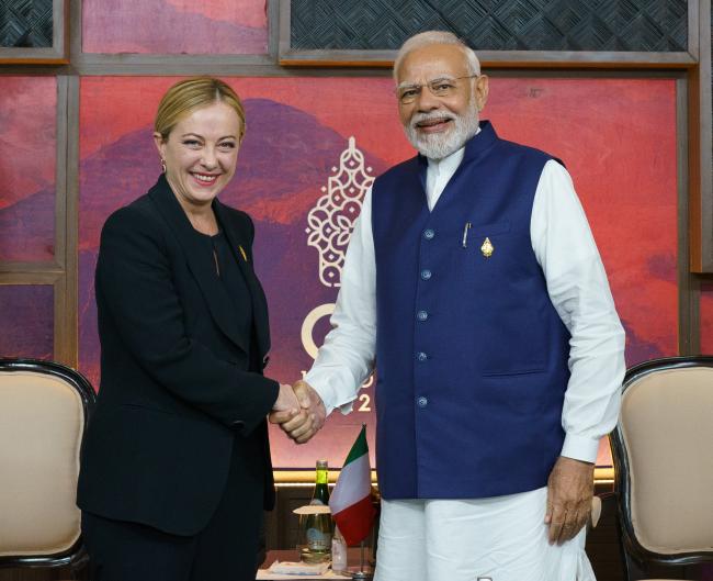 President Meloni meets with Prime Minister Modi of India