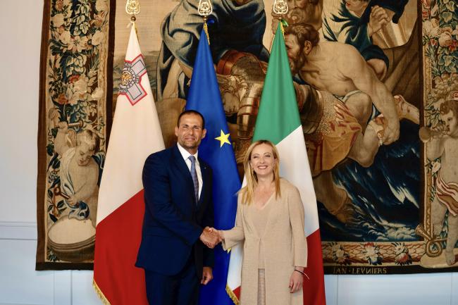 Il Presidente Meloni incontra il Primo Ministro della Repubblica di Malta Abela