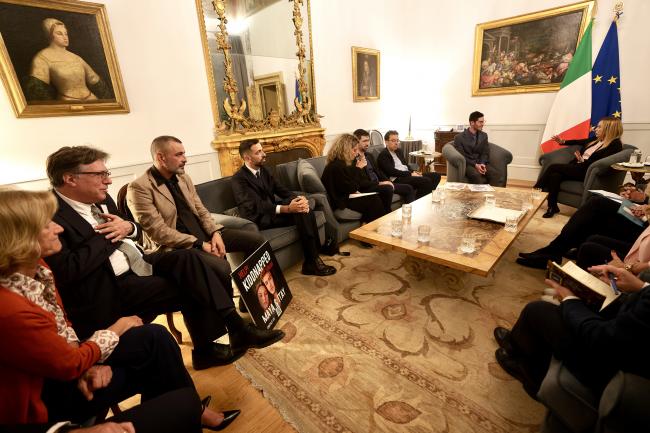 Meeting with a delegation of victims’ and hostages’ relatives