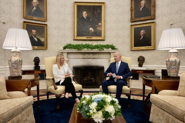 Il Presidente Meloni incontra il Presidente degli Stati Uniti d'America Biden