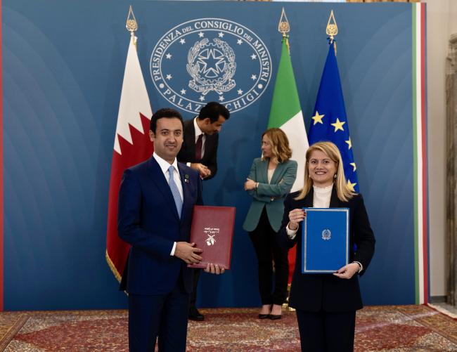 Signing of memoranda of understanding following President Meloni’s meeting with the Emir of Qatar