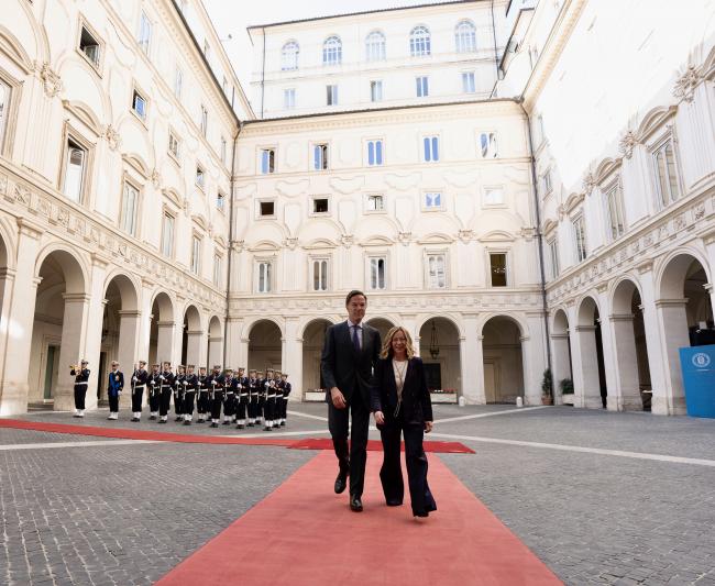 President Meloni welcomes NATO Secretary General Rutte