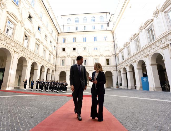 President Meloni welcomes NATO Secretary General Rutte