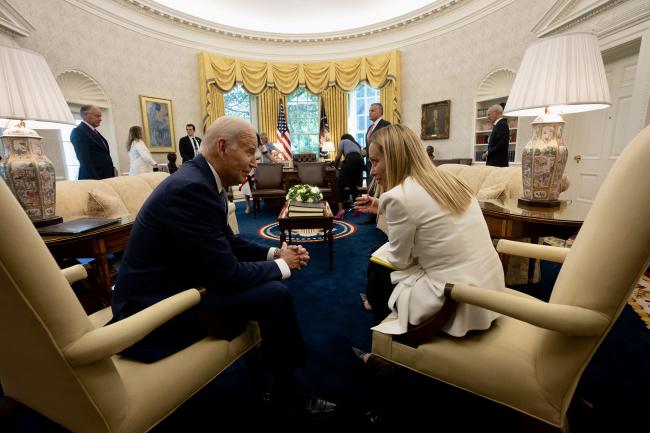 Il Presidente Meloni incontra il Presidente degli Stati Uniti d'America Biden