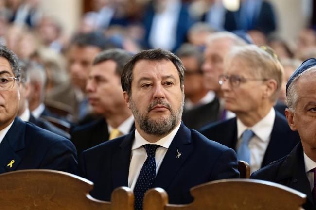 Vice-President and Minister Salvini attends memorial service one year on from the 7 October terrorist attack