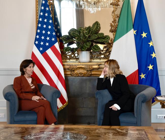 Il Presidente Meloni incontra il Segretario al Commercio degli Stati Uniti d'America