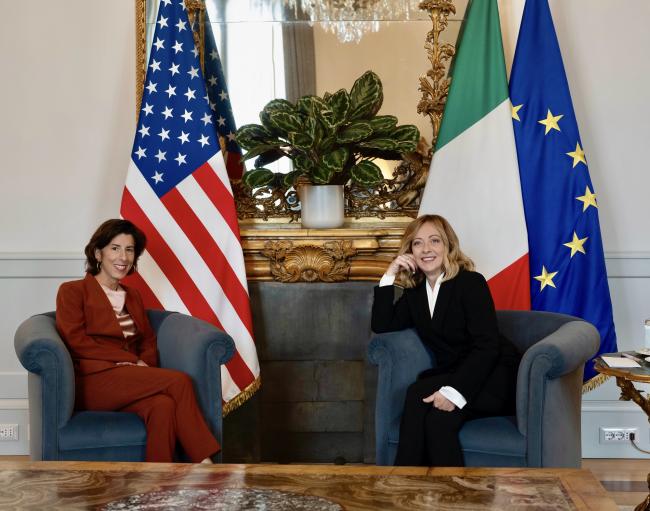 Il Presidente Meloni incontra il Segretario al Commercio degli Stati Uniti d'America