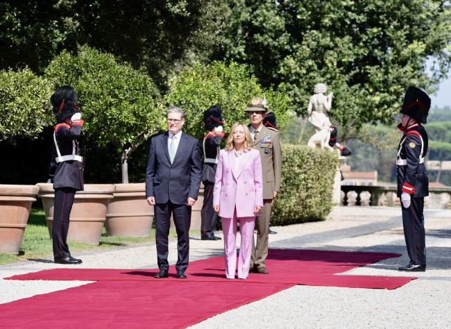 Incontro del Presidente Meloni con il Primo Ministro del Regno Unito Starmer