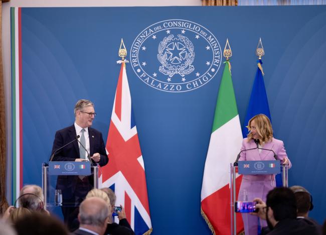 Incontro del Presidente Meloni con il Primo Ministro del Regno Unito Starmer