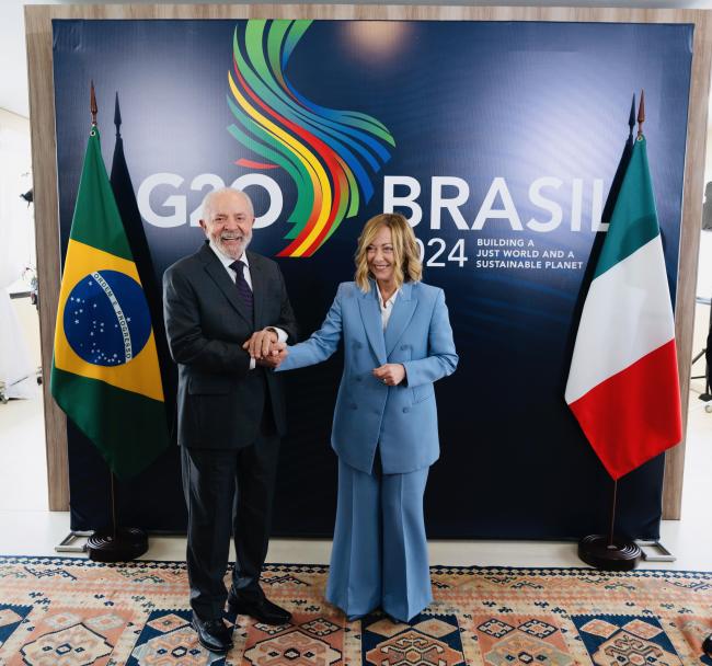 President Meloni meets with President Lula of Brazil