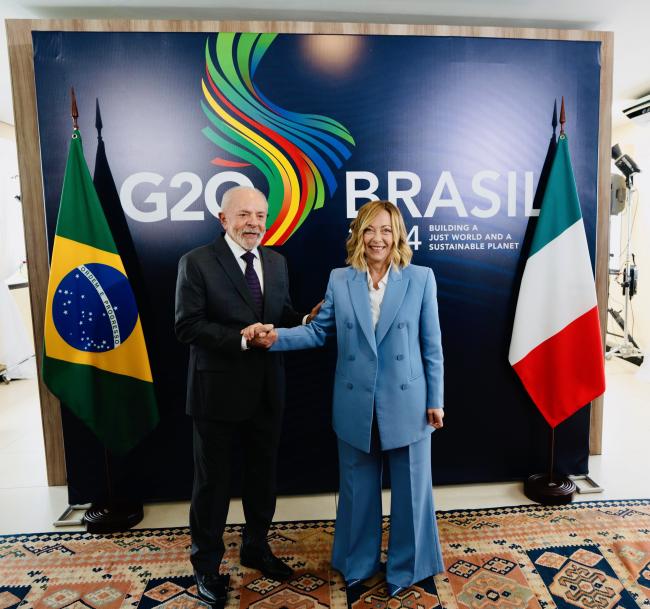 President Meloni meets with President Lula of Brazil