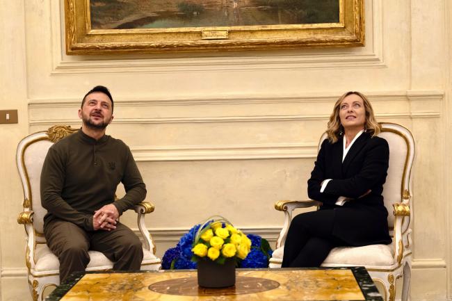 President Meloni meet with President Zelensky to Villa Doria Pamphilj