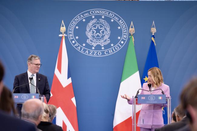 Incontro del Presidente Meloni con il Primo Ministro del Regno Unito Starmer