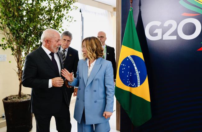 President Meloni meets with President Lula of Brazil