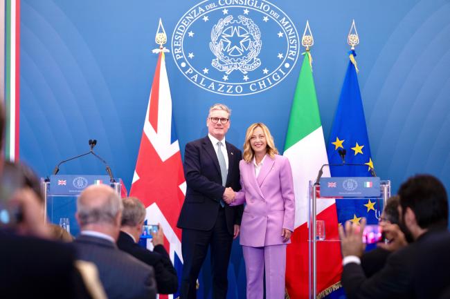 Incontro del Presidente Meloni con il Primo Ministro del Regno Unito Starmer