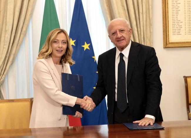 Signing of Development and Cohesion Agreement between the Italian Government and the Campania Region