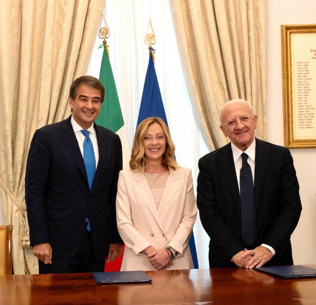 Signing of Development and Cohesion Agreement between the Italian Government and the Campania Region