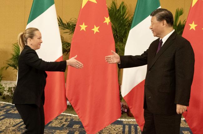 President Meloni with President Xi Jinping of the People’s Republic of China