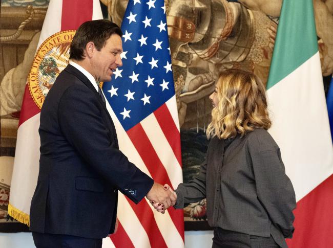 President Meloni meets with the Governor of Florida