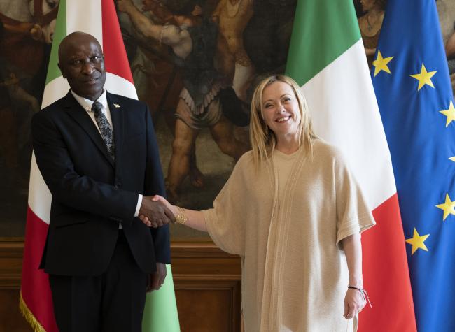 President Meloni meets with Prime Minister Ndirakobuca