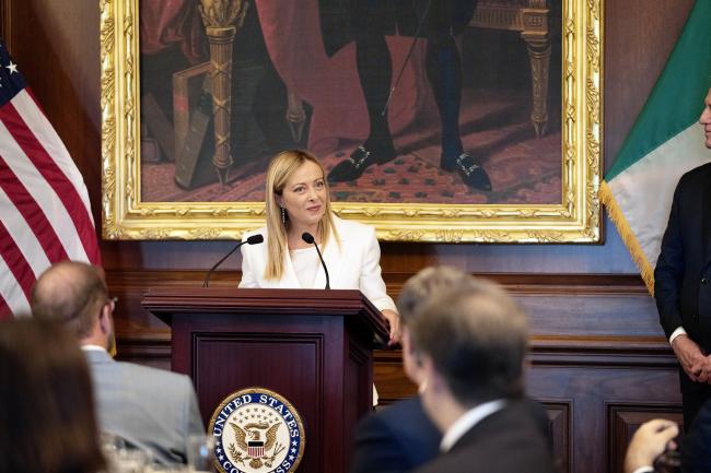 President Meloni at the reception hosted by Speaker McCarthy