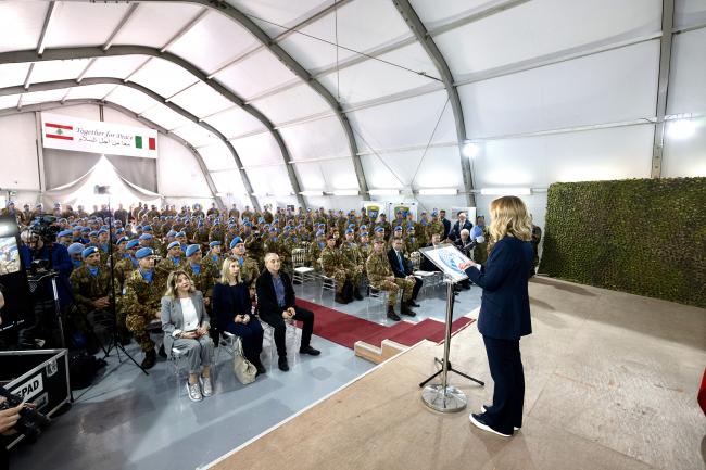 Visita del Presidente Meloni ai contingenti militari italiani operanti in Libano