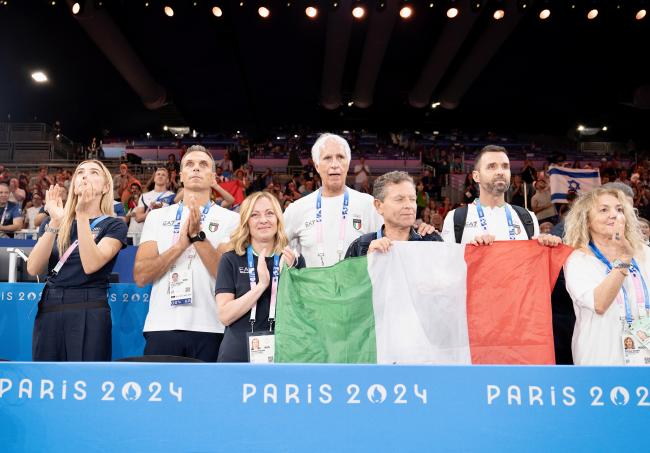 President Meloni at the judo final