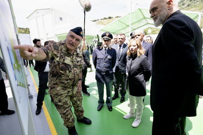 Visita degli allestimenti presso il Porto di Shengjin