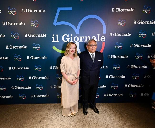 Il Presidente Meloni all'evento per i 50 anni de "il Giornale"