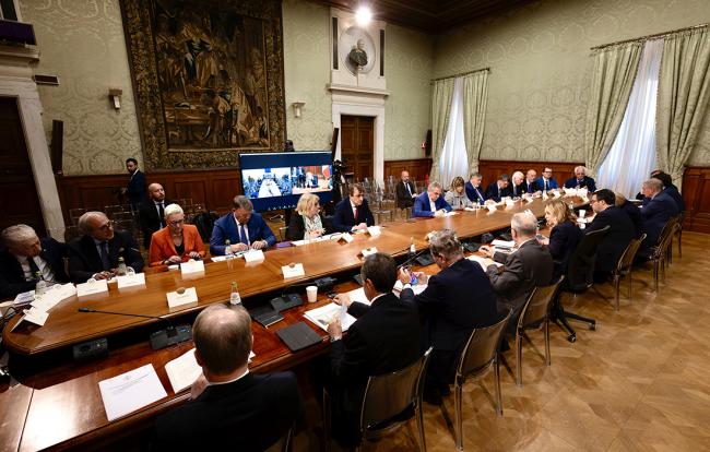 L'incontro tra il Presidente Meloni e la delegazione del Labour7