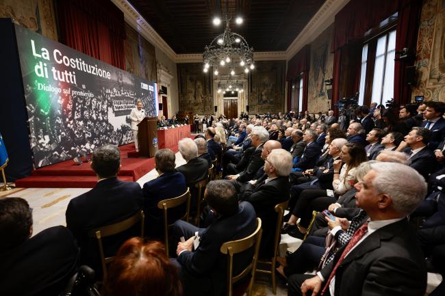 President Meloni speaks at ‘La Costituzione di tutti. Dialogo sul premierato’ conference