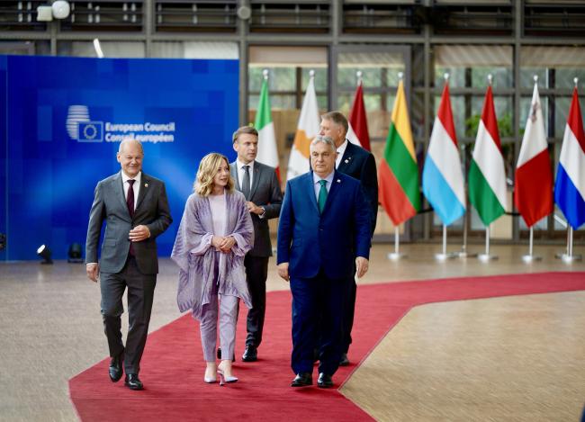 President Meloni attends European Council meeting
