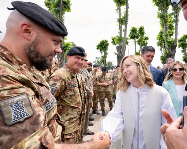 Il Presidente Meloni alla cerimonia di inaugurazione del centro sportivo a Caivano