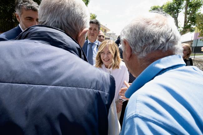 Il Presidente Meloni a Caivano per l'inaugurazione del centro sportivo 