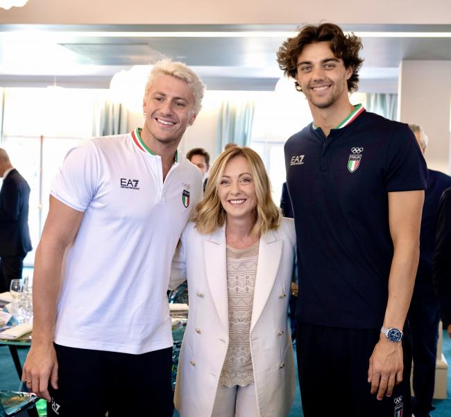 President Meloni visits Casa Italia at the Paris 2024 Olympics