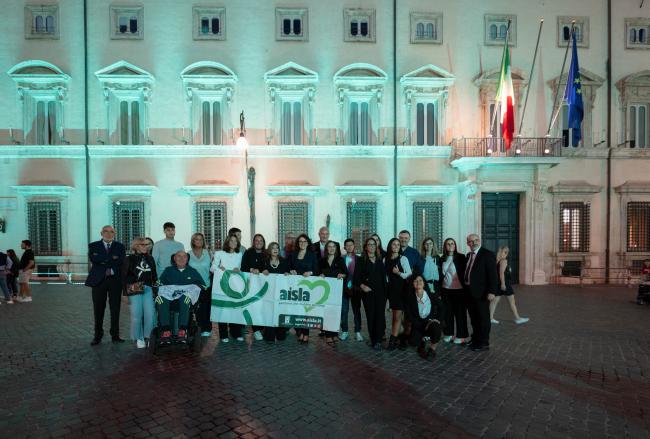 Giornata Nazionale Sla, Palazzo Chigi si illumina di verde