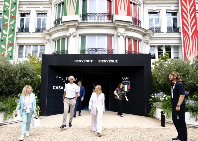 President Meloni visits Casa Italia at the Paris 2024 Olympics