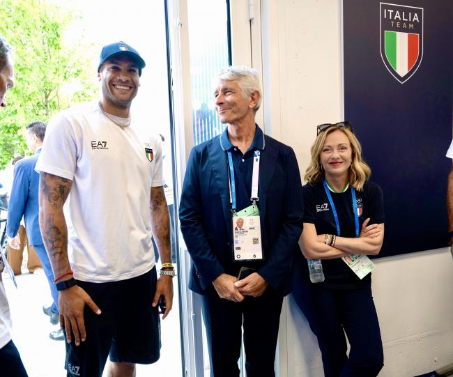 President Meloni visits Casa Italia at the Paris 2024 Olympics