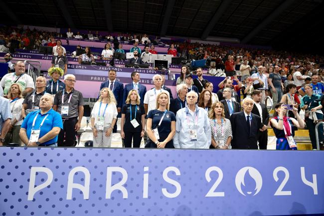 Il Presidente Meloni all'incontro Italia-Olanda di pallavolo femminile