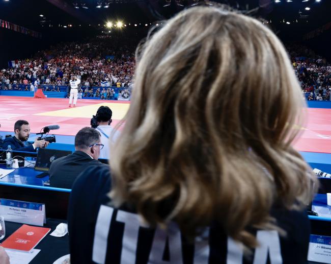 Il Presidente Meloni alla finale del judo