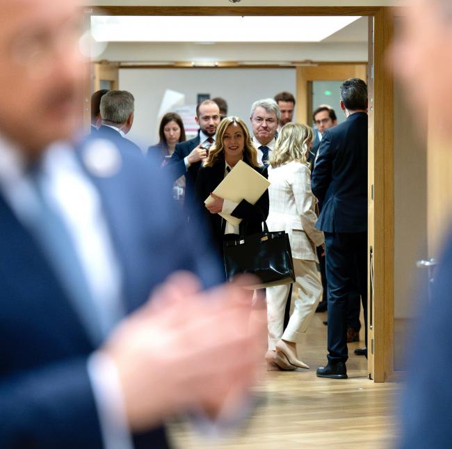 President Meloni arrives at European Council meeting