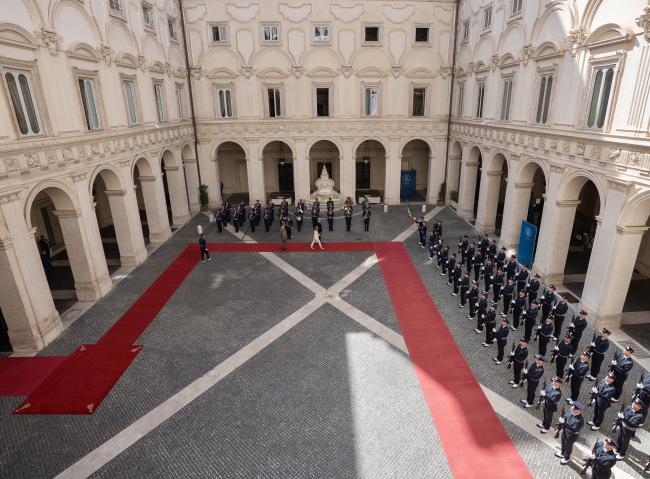 President Meloni meets with the President of the Republic of Azerbaijan