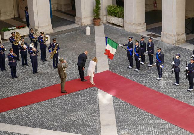 President Meloni meets with the President of the Republic of Azerbaijan