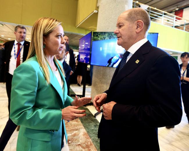 President Meloni with Chancellor Scholz of the Federal Republic of Germany