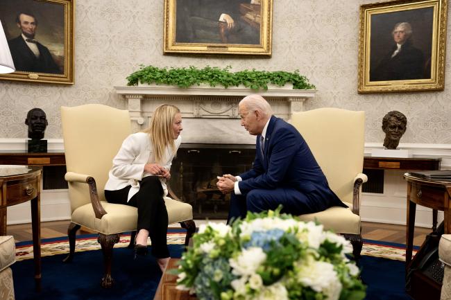 Il Presidente Meloni incontra il Presidente degli Stati Uniti d'America Biden