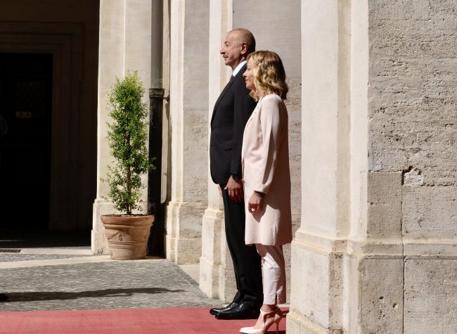 Incontro del Presidente Meloni con il Presidente della Repubblica dell'Azerbaigian