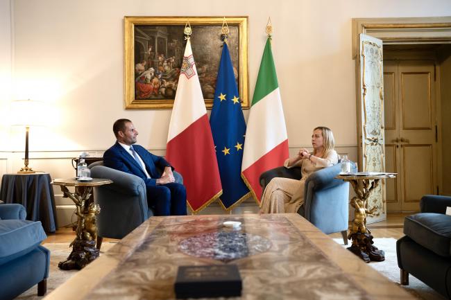 President Meloni meets with Prime Minister Abela of the Republic of Malta