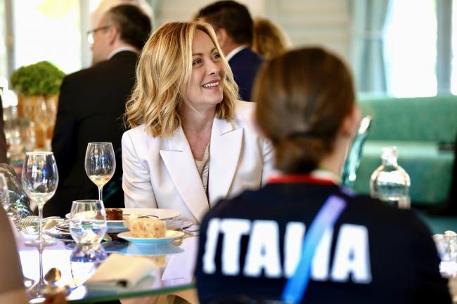 President Meloni visits Casa Italia at the Paris 2024 Olympics